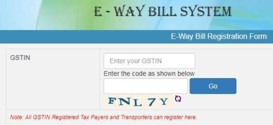 E Way Bill Registration